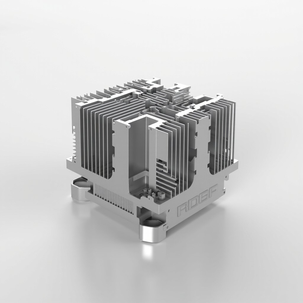 铝型材散热器3D渲染